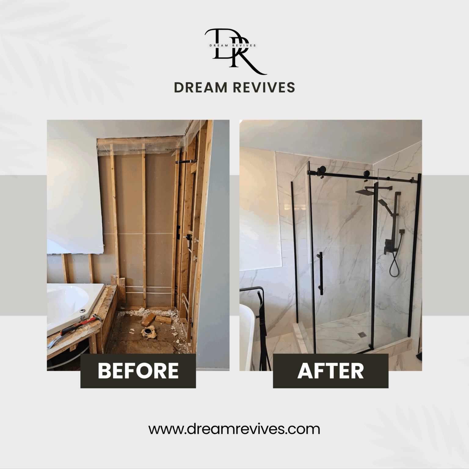 Luxury bathroom renovation with custom tile shower and vanity in West Vancouver