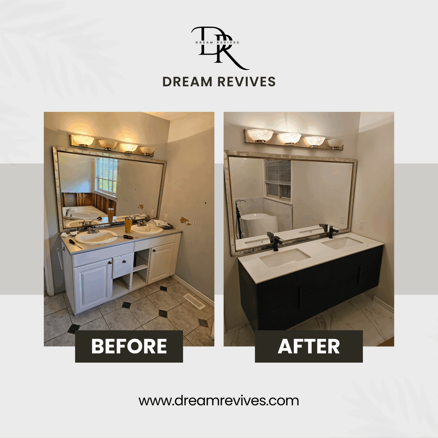 Luxury bathroom renovation with custom tile shower and vanity in North Vancouver